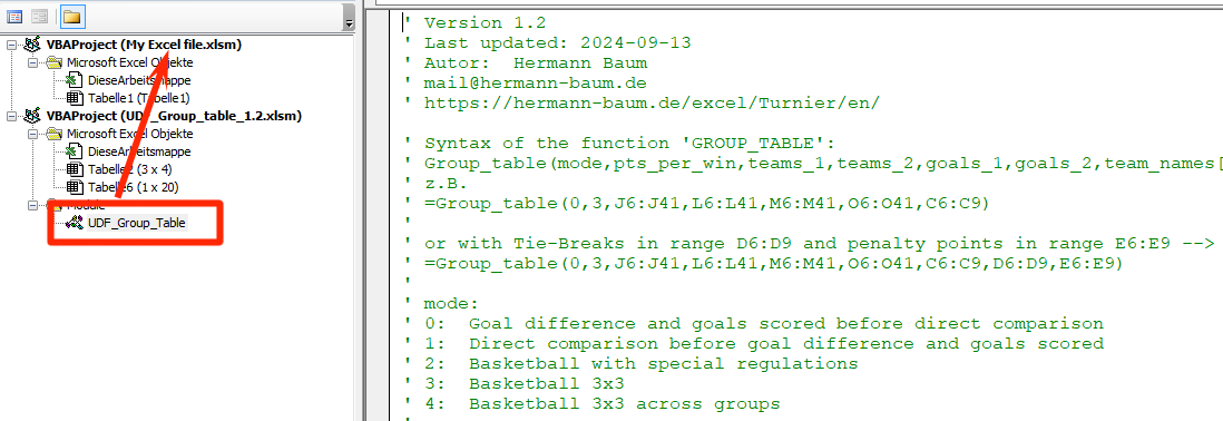 Copy modul 'UDF_Group_table'