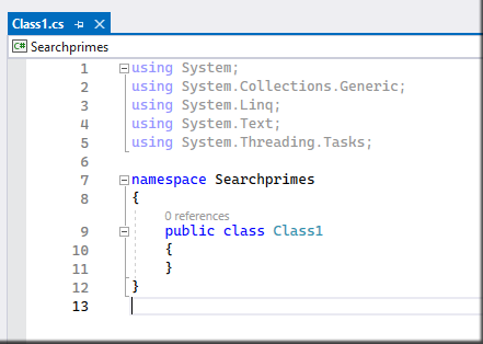 code of cs file